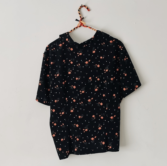 Braemar Vintage Navy Floral Short Sleeve Button Up - Picture 7 of 7